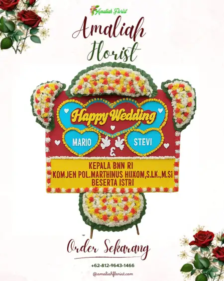 Papan Bunga Pernikahan Sindang Danau